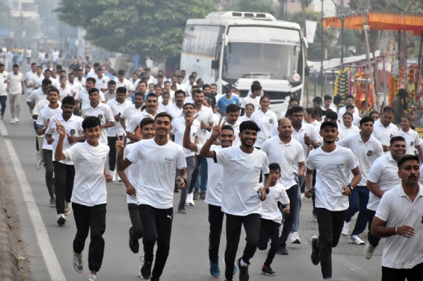 Unity Run from Bharuch Collector Office back to Matria Lake to Collector Office as part of National Unity Day