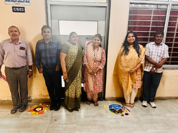 Happy Diwali by Rangoli Puri at Aravalli District Information Office