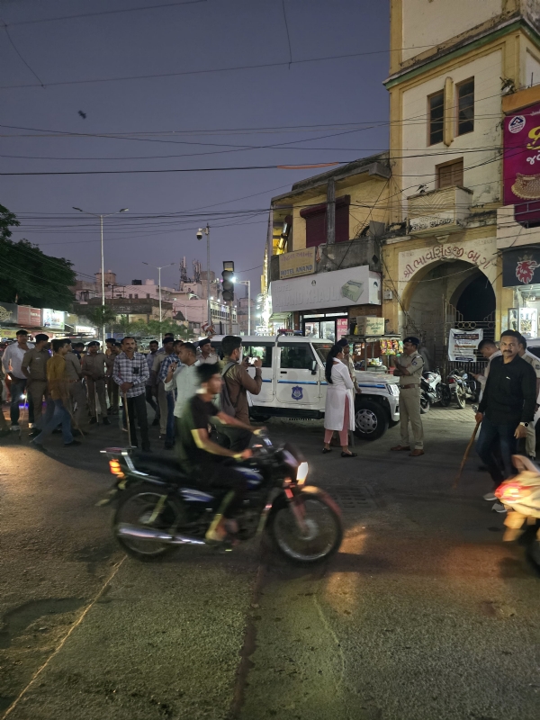 Porbandar police in action regarding Diwali festival.