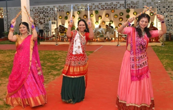 CM participated in the Navratri Raas Garba Mahotsav organized by IAS Wives Welfare Association in Gandhinagar.