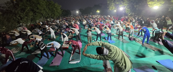 A mass meditation camp was held at Vastral, Ahmedabad, on the occasion of World Meditation Day.