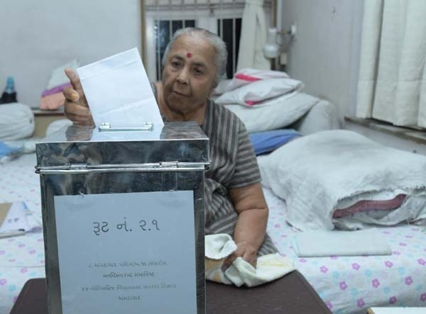 In Ahmedabad East and West Lok Sabha constituencies, senior citizens and disabled voters have the opportunity to vote at home