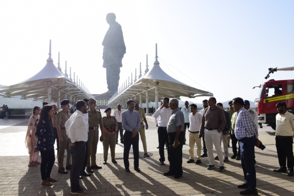 ગુજરાતના ચીફ સેક્રેટરી એકતાનગરની મુલાકાતે