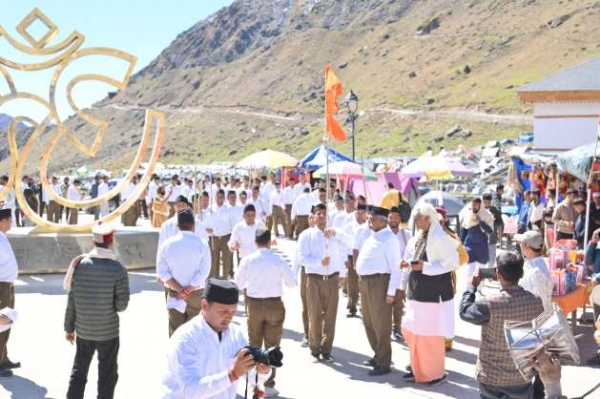બાબા કેદારનાથ ખાતે પથ-સંચલન