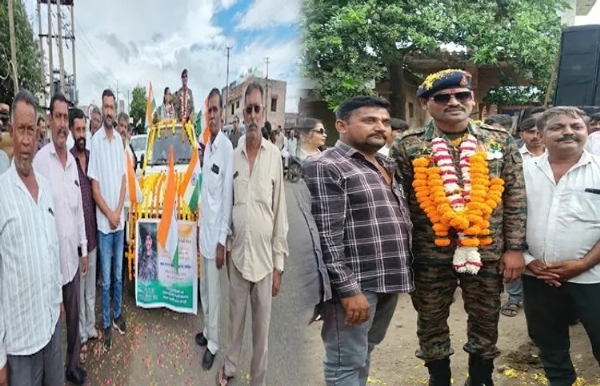 વીર જવાનનું સ્વાગત