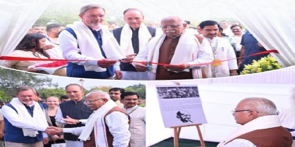 મનોહર લાલે ગાંધી જયંતિ પર, રશિયન દૂતાવાસના પ્રદર્શનનું ઉદ્ઘાટન કર્યું.