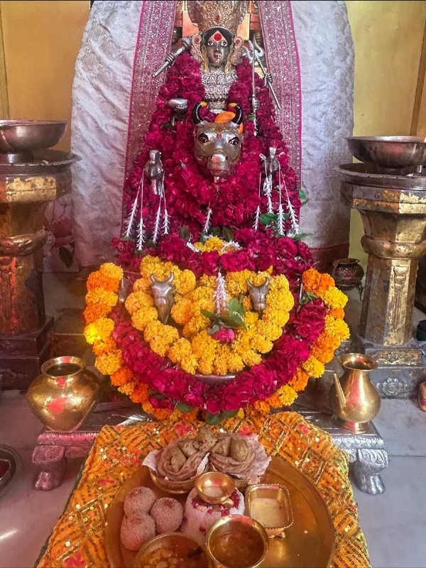 મહેસાણા જિલ્લાના બહુચરાજી મંદિરે મા બાળા બહુચરને દોઢ કિલો સોનાના થાળમાં રાજભોગ ધરાવ્યો