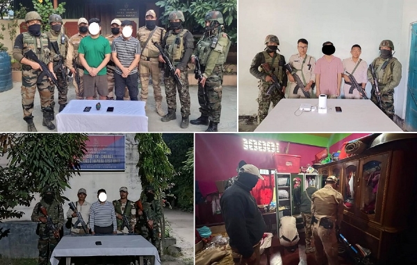 મણિપુર વિવિધ વિસ્તારોમાંથી ચાર આતંકવાદીઓની ધરપકડ