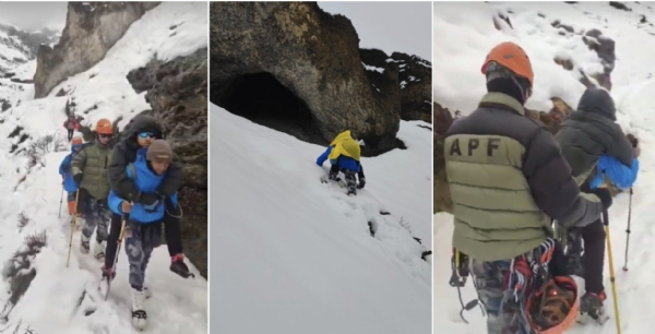 નેપાળમાં ભારે હિમવર્ષા વચ્ચે પાંચ દિવસથી ફસાયેલા 11  વિદેશી પ્રવાસીઓને નવ કલાકની મહેનત બાદ બચાવી લેવામાં આવ્યા નેપાળમાં ભારે હિમવર્ષા વચ્ચે પાંચ દિવસથી ફસાયેલા 11  વિદેશી પ્રવાસીઓને નવ કલાકની મહેનત બાદ બચાવી લેવામાં આવ્યા