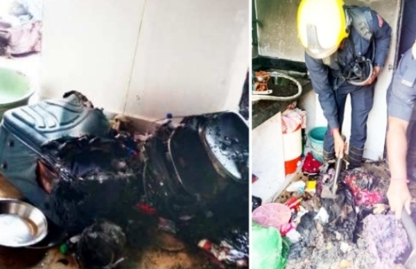 ટીવીમાં શોર્ટ સર્કિટ થતા આગ ફાટી નીકળી