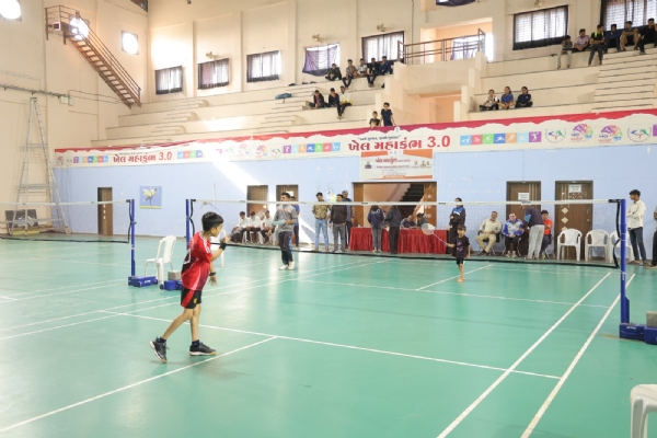 પોરબંદર ખાતે ખેલ મહાકુંભ અંતર્ગત બેડમિન્ટન સ્પર્ધાનું ભવ્ય આયોજન.