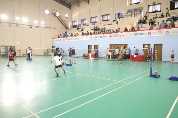 પોરબંદર ખાતે ખેલ મહાકુંભ અંતર્ગત બેડમિન્ટન સ્પર્ધાનું ભવ્ય આયોજન.