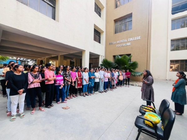 એ.બી.વી.પી.દ્વારા જનજાતિ ગૌરવ કળશ યાત્રાનું સ્વાગત કરાયું.