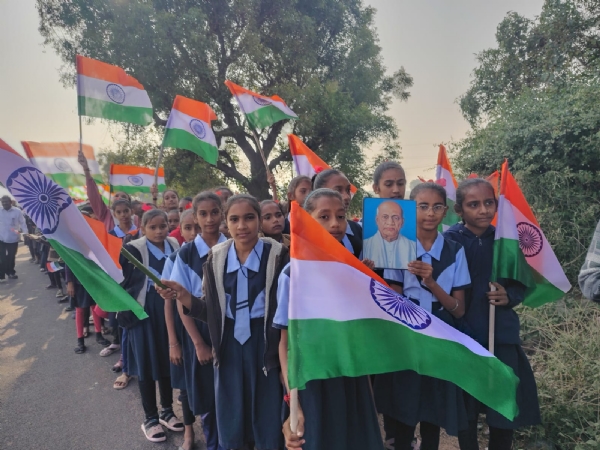 યુનિટી માર્ચ અંતર્ગત ધ્રાંગધ્રા વિધાનસભા વિસ્તારમાં પદયાત્રાનું આયોજન