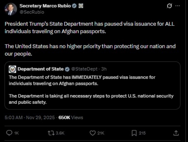 અમેરિકી વિદેશ મંત્રાલય ની પોસ્ટ