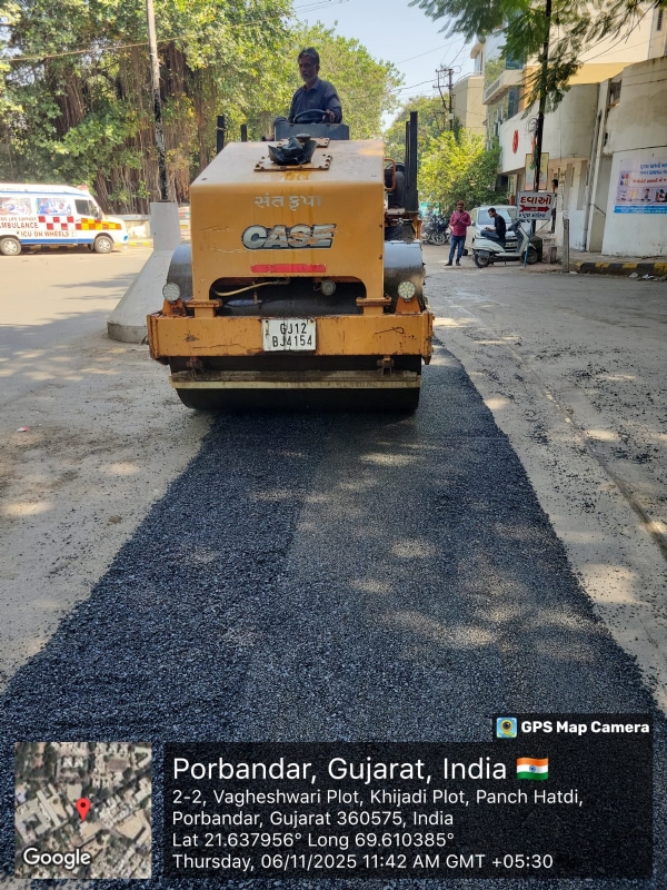 પોરબંદરમાં 20 કરોડના રસ્તાના વિકાસના કામો થશે : મનપા કમિશ્નર. પોરબંદરમાં 20 કરોડના રસ્તાના વિકાસના કામો થશે : મનપા કમિશ્નર.