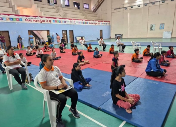 પોરબંદર ખાતે ખેલ મહાકુંભ - 2205 અંતર્ગત તાલુકા કક્ષાની રમતોત્સવ સ્પર્ધાઓ યોજાઈ.