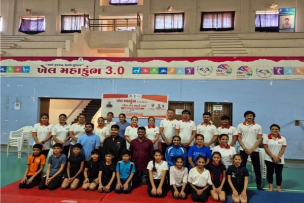 પોરબંદર ખાતે ખેલ મહાકુંભ - 2205 અંતર્ગત તાલુકા કક્ષાની રમતોત્સવ સ્પર્ધાઓ યોજાઈ.