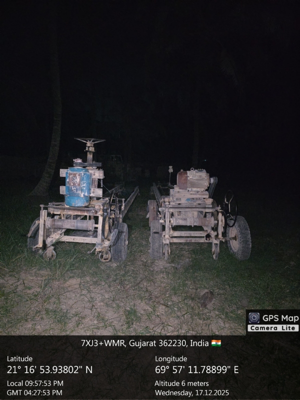 પાતા ગામે ગેરકાયદેસર ચાલતી ખાણ પર તંત્રના દરોડા.