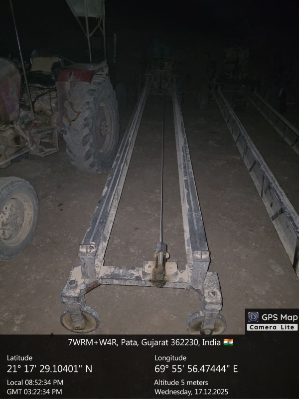 પાતા ગામે ગેરકાયદેસર ચાલતી ખાણ પર તંત્રના દરોડા.