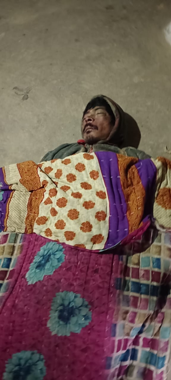 હાથી દ્વારા કચડાયેલો મૃતક