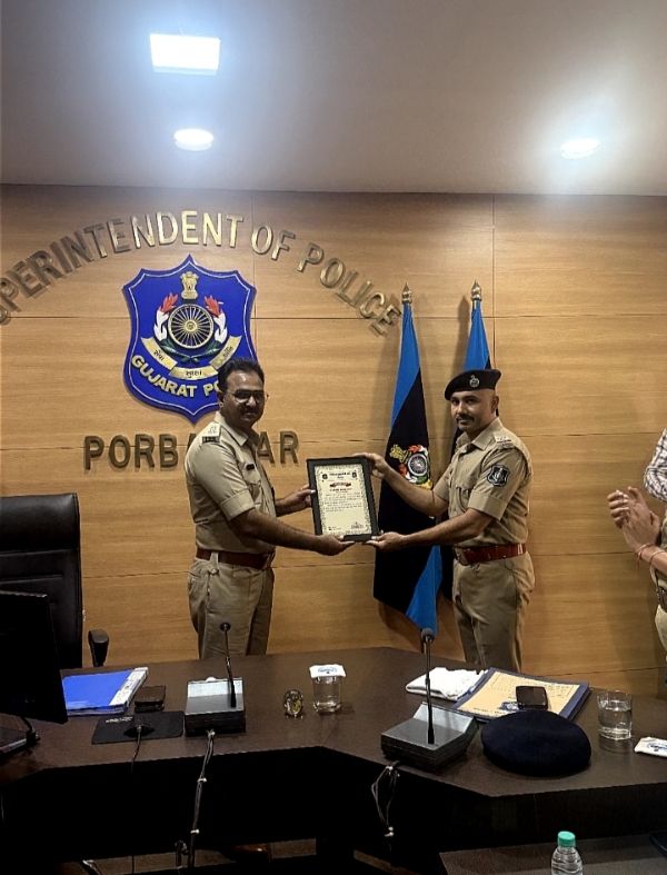 પોરબંદર પોલીસ દ્વારા ક્રાઈમ કોન્ફરન્સ યોજઇ.