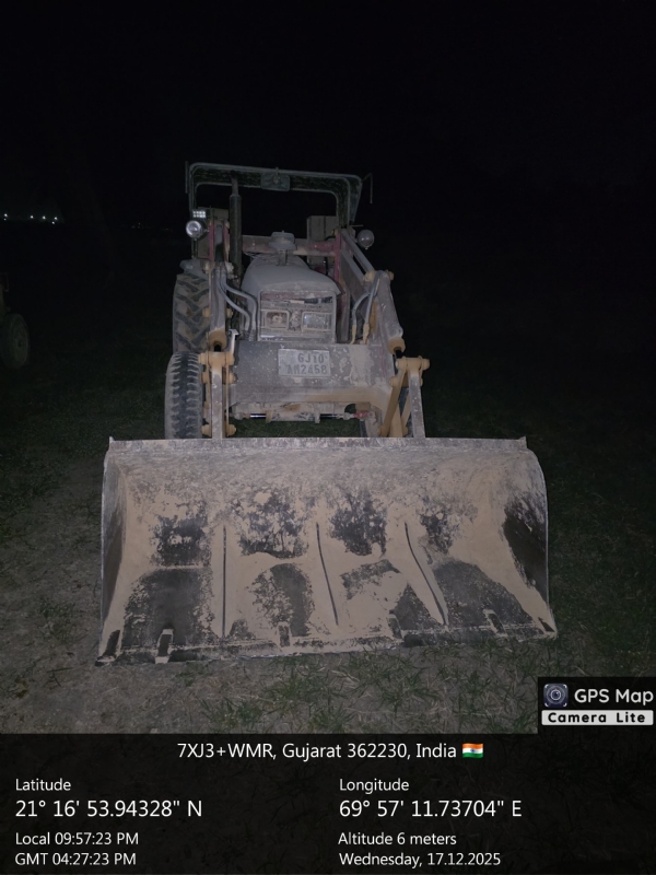 પાતા ગામે ગેરકાયદેસર ચાલતી ખાણ પર તંત્રના દરોડા.