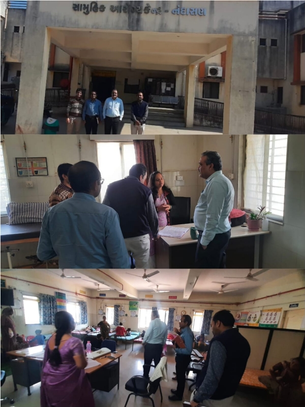 મહેસાણા જિલ્લા લાયઝન ઓફિસર ડૉ. એ.એમ. કાદરી દ્વારા આયુષ્યમાન આરોગ્ય મંદિર નંદાસણ-2ની મુલાકાત, રેકોર્ડ તપાસ અને આરોગ્ય માર્ગદર્શન