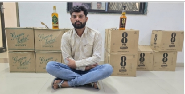 સખપુર ગામેથી રહેણાંક મકાન માંથી વિદેશી દારૂનો જથ્થો ઝડપી પાડ્યો.