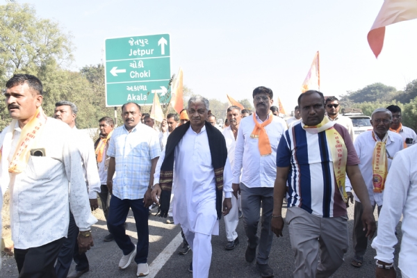 ઘેલા સોમનાથથી શરૂ થયેલી પદયાત્રાનું