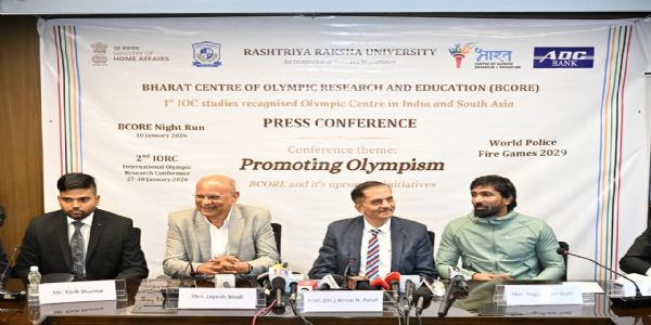 રાષ્ટ્રીય રક્ષા યુનિવર્સિટીના બીસીઓઆરઇ દ્વારા ગુજરાત અને ભારતમાં ઓલંપિઝમના પ્રચાર અને વિકાસ માટે વ્યૂહાત્મક પહેલોનું અનાવરણ
