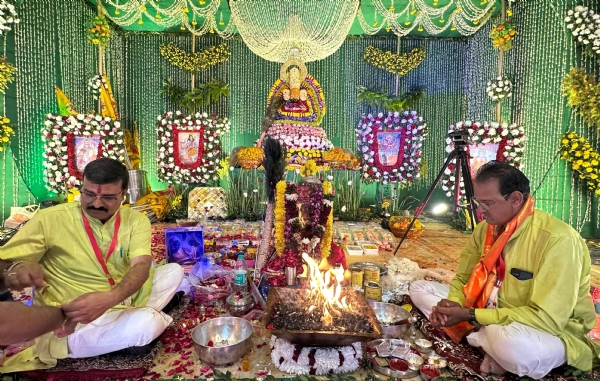 અંકલેશ્વર ખાતે નિર્માણાધિન શ્રી શ્યામ મંદિર ભૂમિ પર શ્રી શ્યામ અખંડ જ્યોત પાઠનું આયોજન થયું