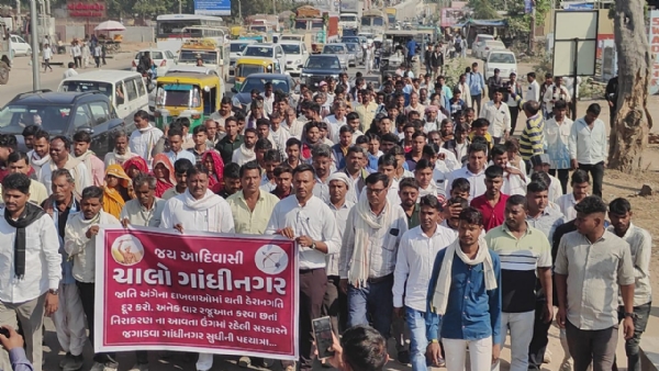 CONGRSS NO PALANPUR THI GANDHINAGAR PADYATRA