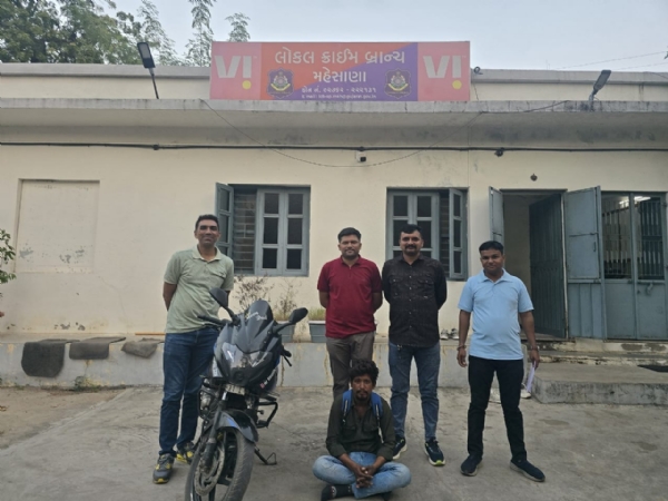 સોલા હાઈકોર્ટ વિસ્તારની ચોરીનો ભેદ ખુલી ગયો: LCB મહેસાણાની કામગીરીથી ચોર ઝડપાયો