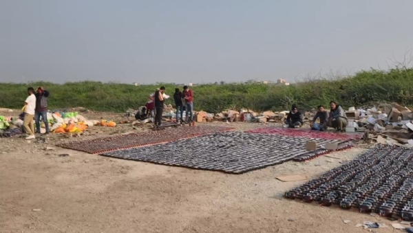 પોરબંદર પોલીસ દ્વારા 2 કરોડથી વધુની કિંમતનો દેશી અને વિદેશી દારૂના જથ્થાનો નાશ કર્યો.