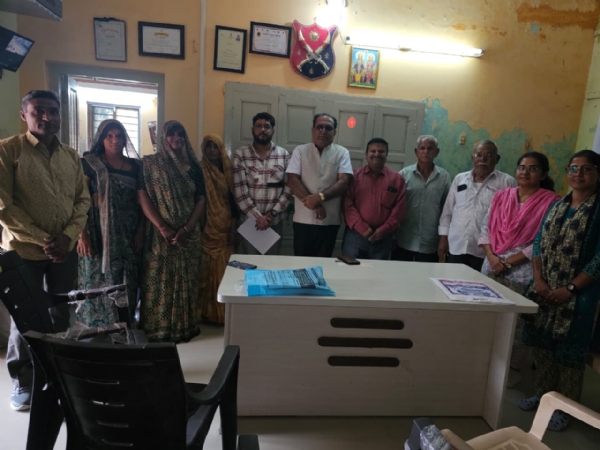 મહેસાણા જિલ્લાના ઊંઝાના સુણક ગામમાં B.L.O. શિક્ષકોનું ગ્રામ પંચાયત દ્વારા સન્માન