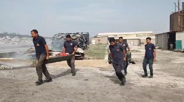 પોરબંદરના ઓલ વેધર પોર્ટ ખાતે   આગ વિષયક મોકડ્રીલ યોજાઈ.