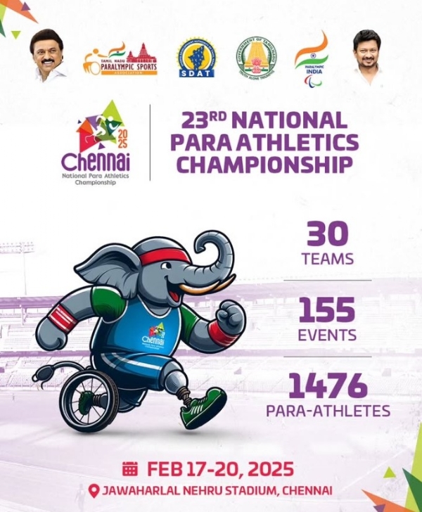 23rd National Para Athletics Championships begin with grand inauguration in Chennai