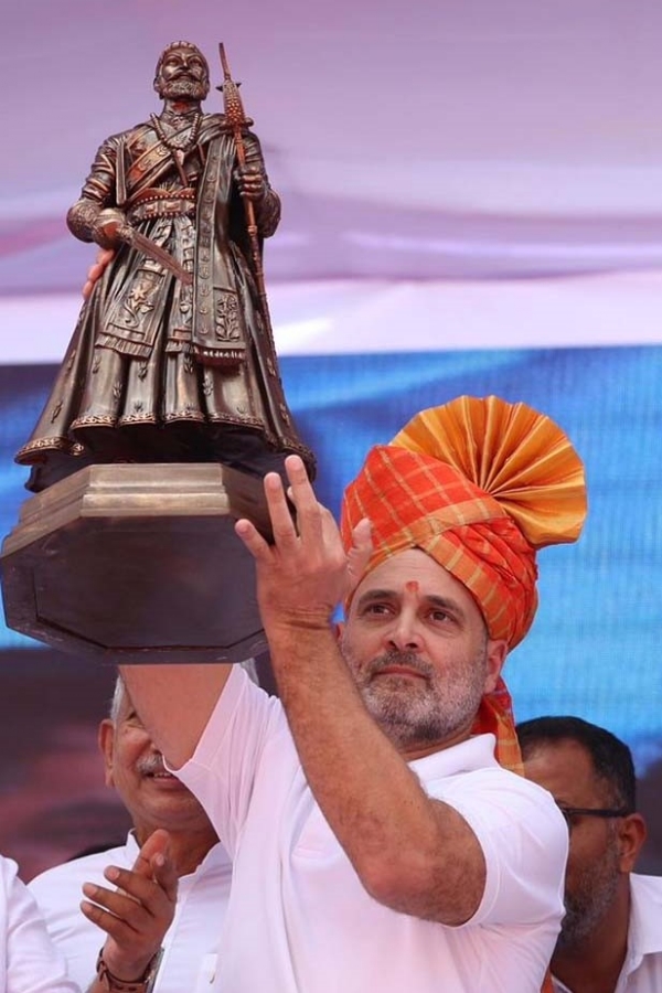 Rahul Gandhi pays tribute to Chhatrapati Shivaji on his birth anniversary, BJP aggressive