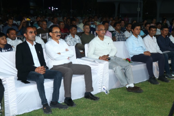 A grand folk dance was organized by the Navrang Sanstha.