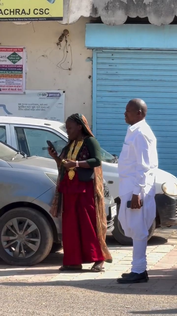 African guests at a wedding in Visawada village.