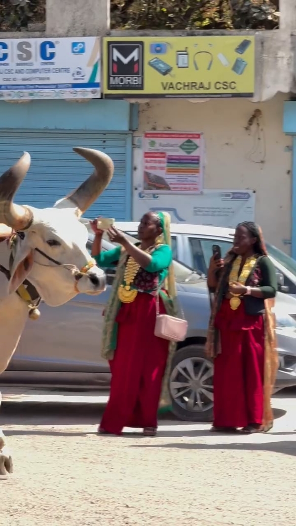 African guests at a wedding in Visawada village.