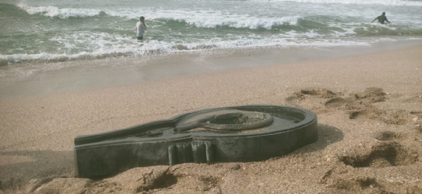 Shivling missing from Harshad beach temple