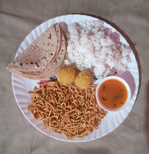 Food served during Shivratri festival in Bhiloda