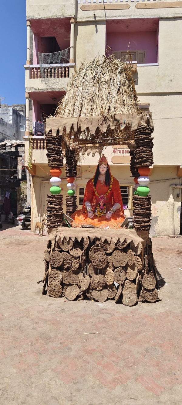 Holi burning in various areas of Porbandar.