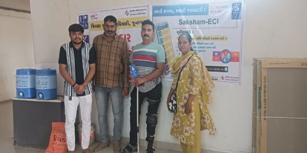 ૮૭- વિસાવદર વિધાનસભા પેટા ચૂંટણી, દિવ્યાંગ મતદારોને મતદાન માટે સુગમતા : વ્હીલચેર અને સ્વયંસેવકોની સેવા મળશે