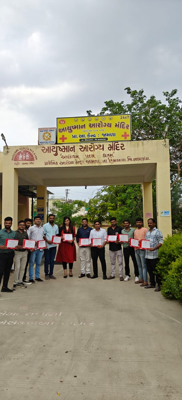 Blood donation camp held at Jamla Primary Health Center, Himmatnagar