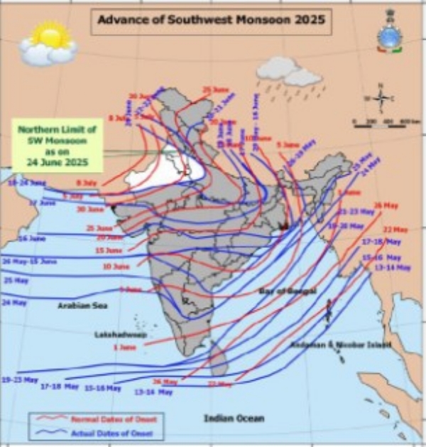 દેશભરમાં ભારે વરસાદની ચેતવણી