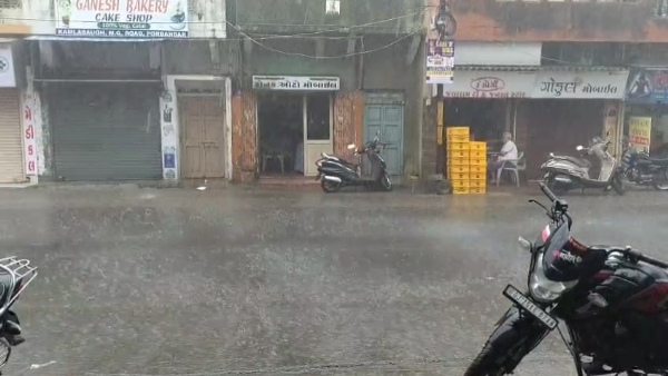 પોરબંદર શહેરમાં અચાનક મેઘમહેર.