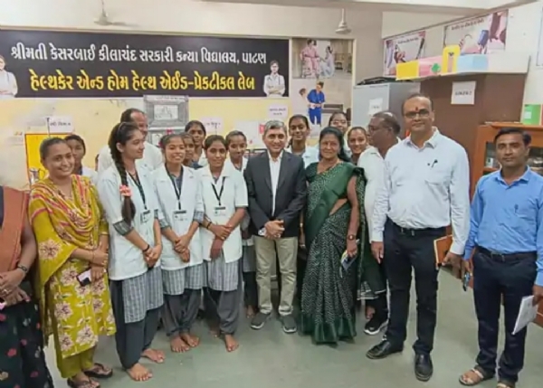 શ્રીમતી કેસરબાઈ કીલાચંદ વિદ્યાલયમાં શાળા પ્રવેશોત્સવ ઉજવાયો